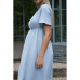Летнее платье для беременных и кормящих To Be Жатый лен Голубой 4449711