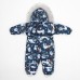 Комбинезон детский зимний ДоРечі Apollo с опушкой Йети 6 мес - 2 года Синий 2049O