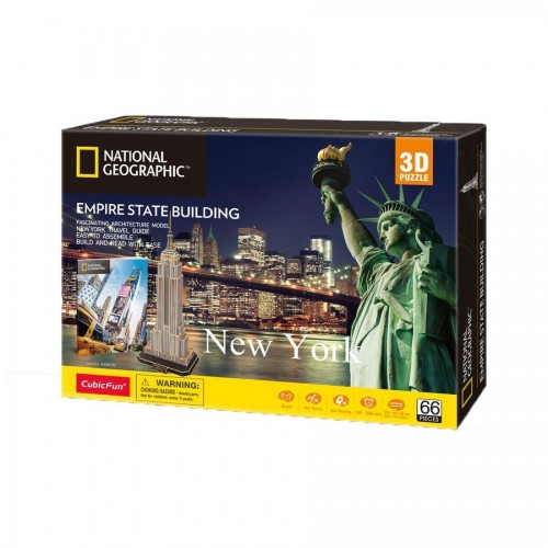 3D пазл CubicFun National Geographic Эмпайр Стэйт Билдинг 66 шт DS0977h