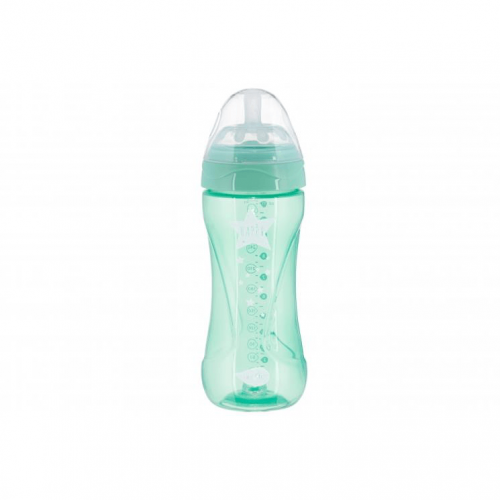 Антиколиковая бутылочка для кормления Nuvita Mimic Cool 330 мл от 4 месяцев Зеленый NV6052GREEN