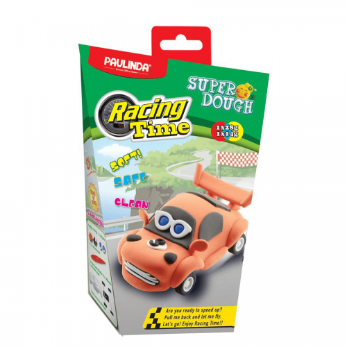 Пластилин Paulinda Super Dough Racing time Машинка Оранжевый PL-081161-3