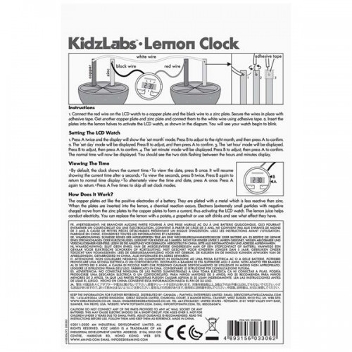 Опыты для детей 4M Science Лимонные часы 00-03306