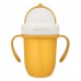 Чашка непроливайка с силиконовой трубочкой Canpol babies Matte Pastels 210 мл Желтый 56/522_yel