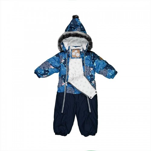 Детский зимний термо-комбинезон Huppa, DEVON 2, синий с ежиками