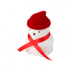 Новогодний футляр для ювелирных изделий Снеговик в красной шапочке Белый/Красный FK-190