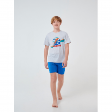 Пижама для мальчика Smil Серый/Голубой от 11 до 12 лет 104719