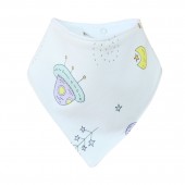 Слюнявчик для новорожденных Minikin Шатл Молочный/Фиолетовый 226903