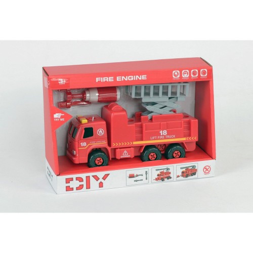 Разборная модель пожарной машины с подъемником Kaile Toys KL802-2 с отверткой