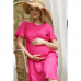 Летнее платье для беременных и кормящих To Be Жатый лен Малиновый 4449711