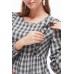 Блузка для беременных и кормящих Юла мама Marcela BL-39.012 серый/зеленый