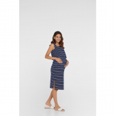 Летнее платье для беременных и кормящих Lullababe Sicilia Синий/Белый LB04SC323
