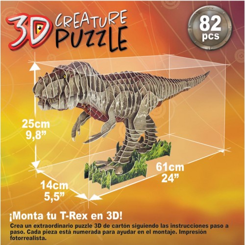 3D пазл Educa T-Rex 82 шт 19182