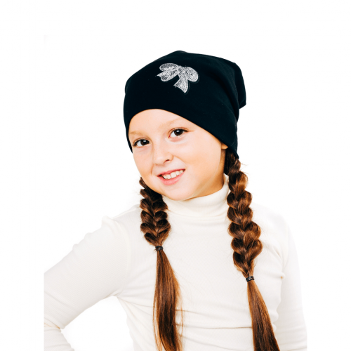 Демисезонная шапка детская Smil Черный 5-6 лет 118512-2