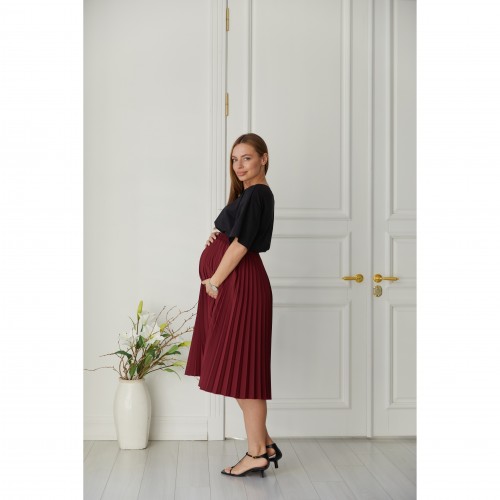 Летняя юбка для беременных Lullababe Vilnius Bordeaux Бордовый LB13VL104
