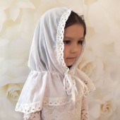 Церковный платок для девочки BetiS Чарівний янгол Шифон Белый 60х90 см 27682550