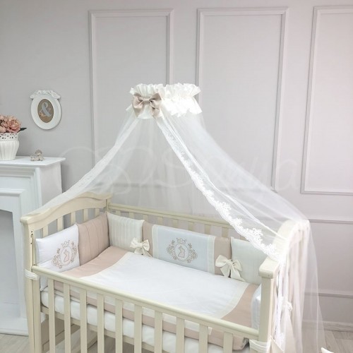 Детское постельное белье и бортики в кроватку Маленькая Соня Royal Кремовый 026035