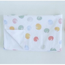 Непромокаемая пеленка для детей ELA Textile&Toys Кружочки Белый/Розовый/Синий 80х50 см WRD001D