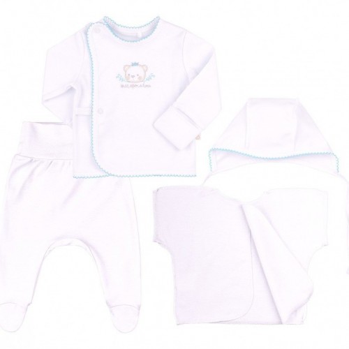 Набор одежды для новорожденных Bembi 1 - 1,5 мес Интерлок Голубой КП222