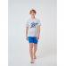 Пижама для мальчика Smil Серый/Синий от 8 до 10 лет 104681
