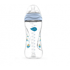Бутылочка для кормления Nuvita Mimic 4м+, 330мл, антиколиковая, голубая