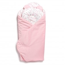 Конверт одеяло для новорожденных двусторонний c ортопедической подушкой Twins Bear 100х100 см Розовый 9064-TB-08