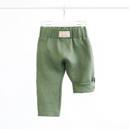 Льняные штаны шорты детские Magbaby Ivon 2-6 лет Зеленый 131455