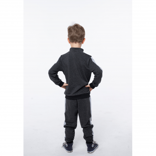 Детский спортивный костюм для мальчика из двунитки Vidoli от 7 до 8 лет Темно серый В-20630W