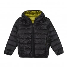 Демисезонная куртка для мальчика ЛяЛя 6 - 17 лет Плащевка Черный/Оливковый 2ПЛ103_3-10