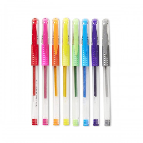 Гелевые ручки цветные Scentos Мерцающие цвета 8 шт 25012