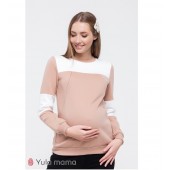 Свитшот для беременных и кормящих Юла мама Renee Бежевый SW-49.121