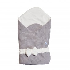 Конверт одеяло для новорожденных двусторонний Twins 78х78 см Светло-серый 1418-TС-101