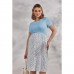 Летнее платье для беременных и кормящих Юла Мама Gwinnett Молочный/Синий DR-24.014