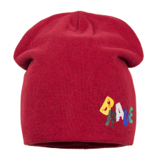 Вязаная шапка детская демисезонная Broel Rрасный 1-2 года CALV