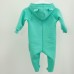 Демисезонный комбинезон для новорожденных ELA Textile&Toys 0 - 2 лет Трикотаж на флисе Мятный HR001MN
