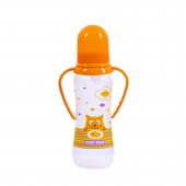 Бутылочка для кормления с ручками Baby Team 250 мл Оранжевый 1411