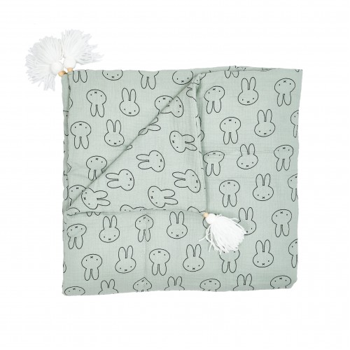 Муслиновый плед для новорожденных Twins Rabbits Ментоловый 90x90 см 1611-PMУ90х90-14R