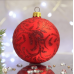 Новогодний шар на елку Santa Shop Снежная королева Узор Красный 8 см 4820001043129