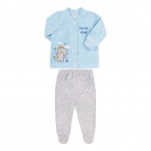 Набор одежды для новорожденных Bembi 1 - 3 мес Велюр Голубой КС737