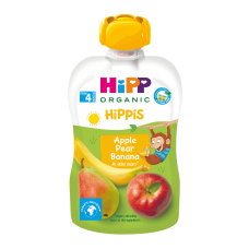 Детское пюре органическое фруктовое HiPP HiPPiS Pouch Яблоко Груша Банан 100 г 8520-02