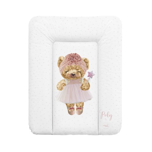 Пеленальный матрасик Cebababy Fluffy Puffy Белый/Розовый 50х70 см W-143-132-681