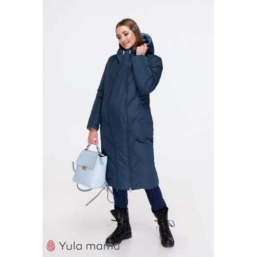 Зимняя куртка для беременных двухсторонняя Юла мама Tokyo Синий OW-49.023
