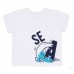 Костюм футболка и шорты на мальчика Bembi 1 - 1,5 лет Супрем Белый/Голубой КС695
