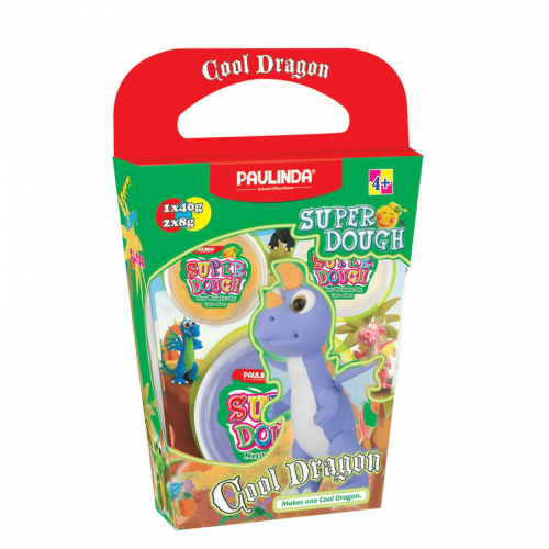 Пластилин Paulinda Super Dough Cool Dragon Дракон Фиолетовый PL-081378-18