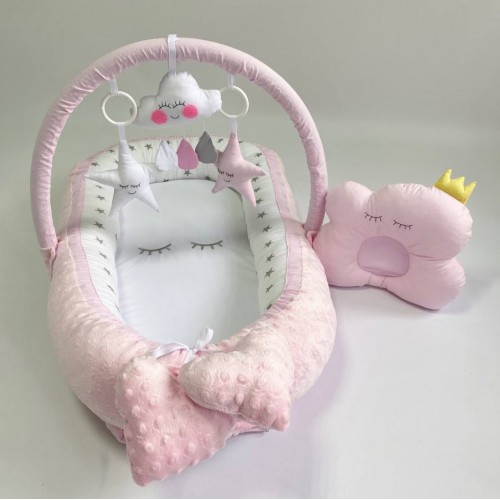 Кокон для новорожденных Happy Luna BabyNest Plush Сон 2 Розовый 0170