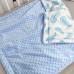 Детское постельное белье в кроватку Oh My Kids Подарочный набор Голубые перышки Голубой ПНД-031