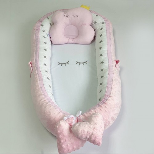 Кокон для новорожденных Happy Luna BabyNest Plush Сон 2 Розовый 0170