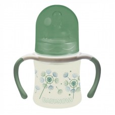 Бутылочка для кормления с ручками Baby-Nova Декор 150 мл Зеленый 3966384