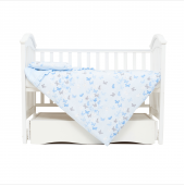 Детское постельное белье в кроватку Twins Romantic Spring collection Белый/Голубой 3024-RS-04
