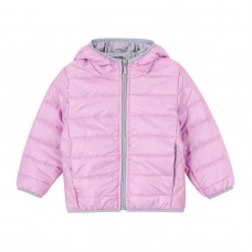 Демисезонная куртка для девочки ЛяЛя 6 - 12 лет Плащевка Розовый/Серый 2ПЛ103_3-38