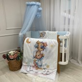 Детское постельное белье и бортики в кроватку Маленькая Соня Мишки Гамми Голубой 0213207